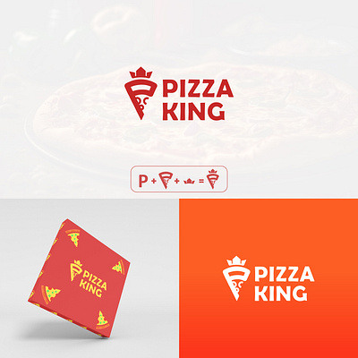 Pizza King Logo kinglogo logo logo concept logo design logo designer logo designers logo idea pizza logo pizzakinglogo
