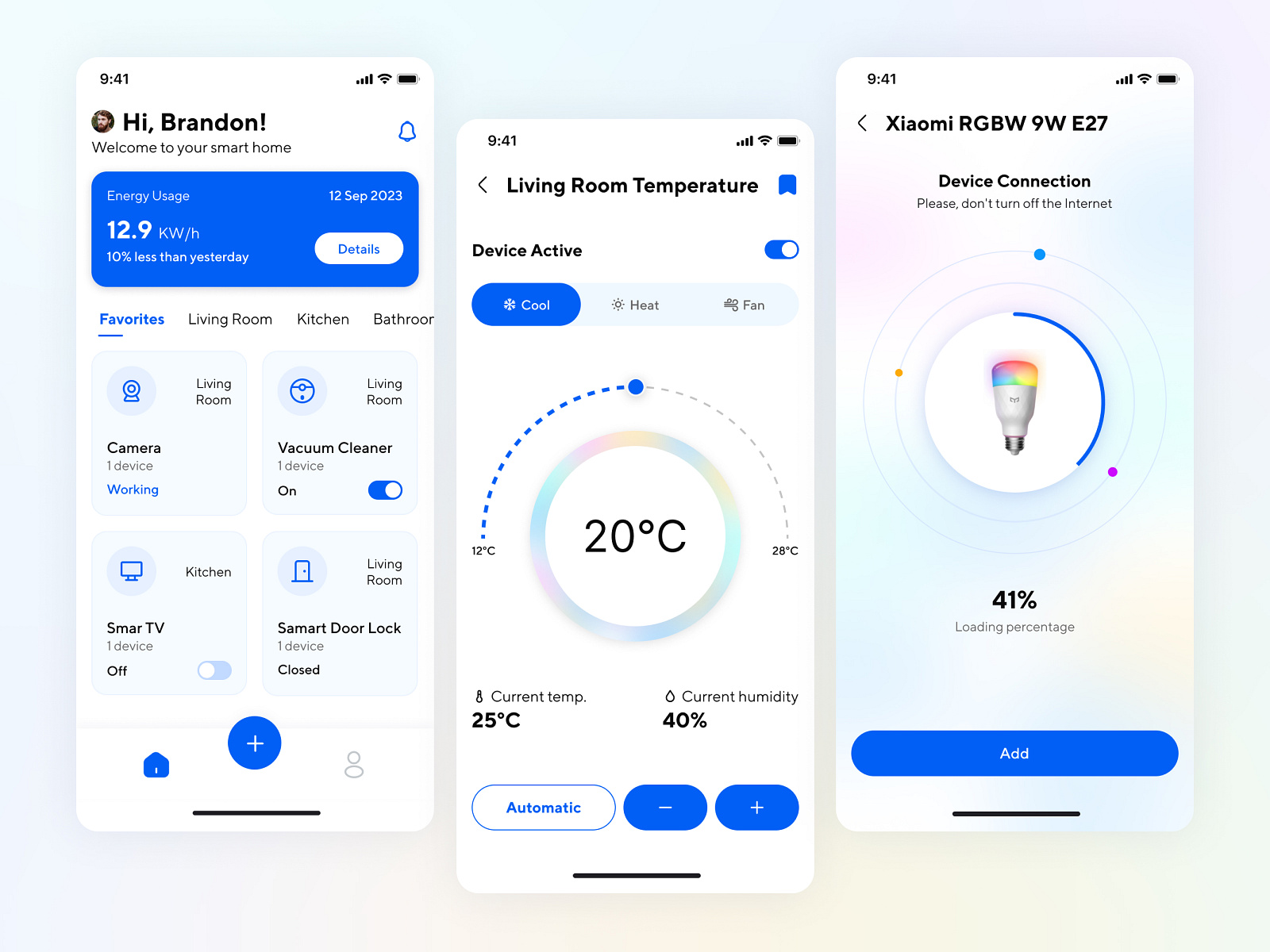 Smart home app by Katya Magun on Dribbble