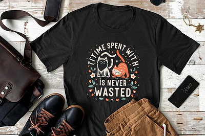 Ti time spent with is never wasted t-shirt design black