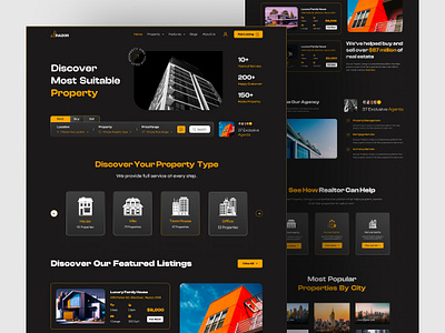 Real Estate Website Landing Page Design agent architecture building find home home for sale ineterior landing page design luxury home product landing page properties listing property real estate real estate agency realtor rent house shahek ui design ux design visual design website design