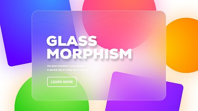 Glass morphism animation graphic design motion graphics