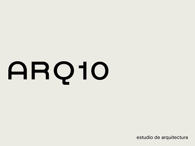 ARQ 10 - estudio de arquitectura branding graphic design logo typography web