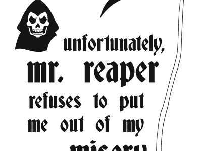 Mr. Reaper graphic design illustration typography