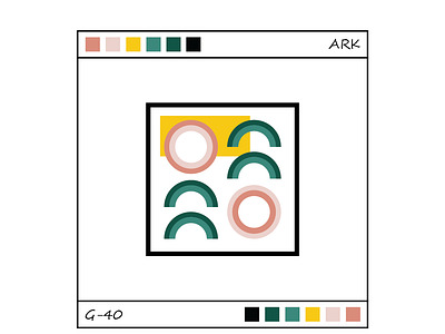 G-40 abstract border circle design frame illustration line minimal modern modern art print shape vector