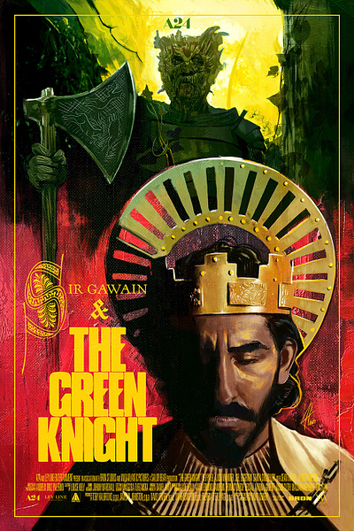 Green Knight a24 green knight illustration posters