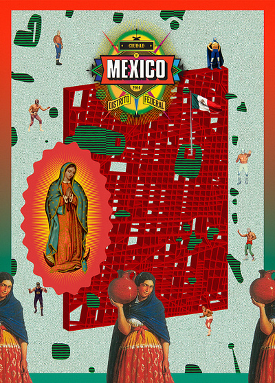 CITTÀ Magazine — La Ciudad de Mexico collage design editorial graphic design hispanic illustration mexico not for profit poster