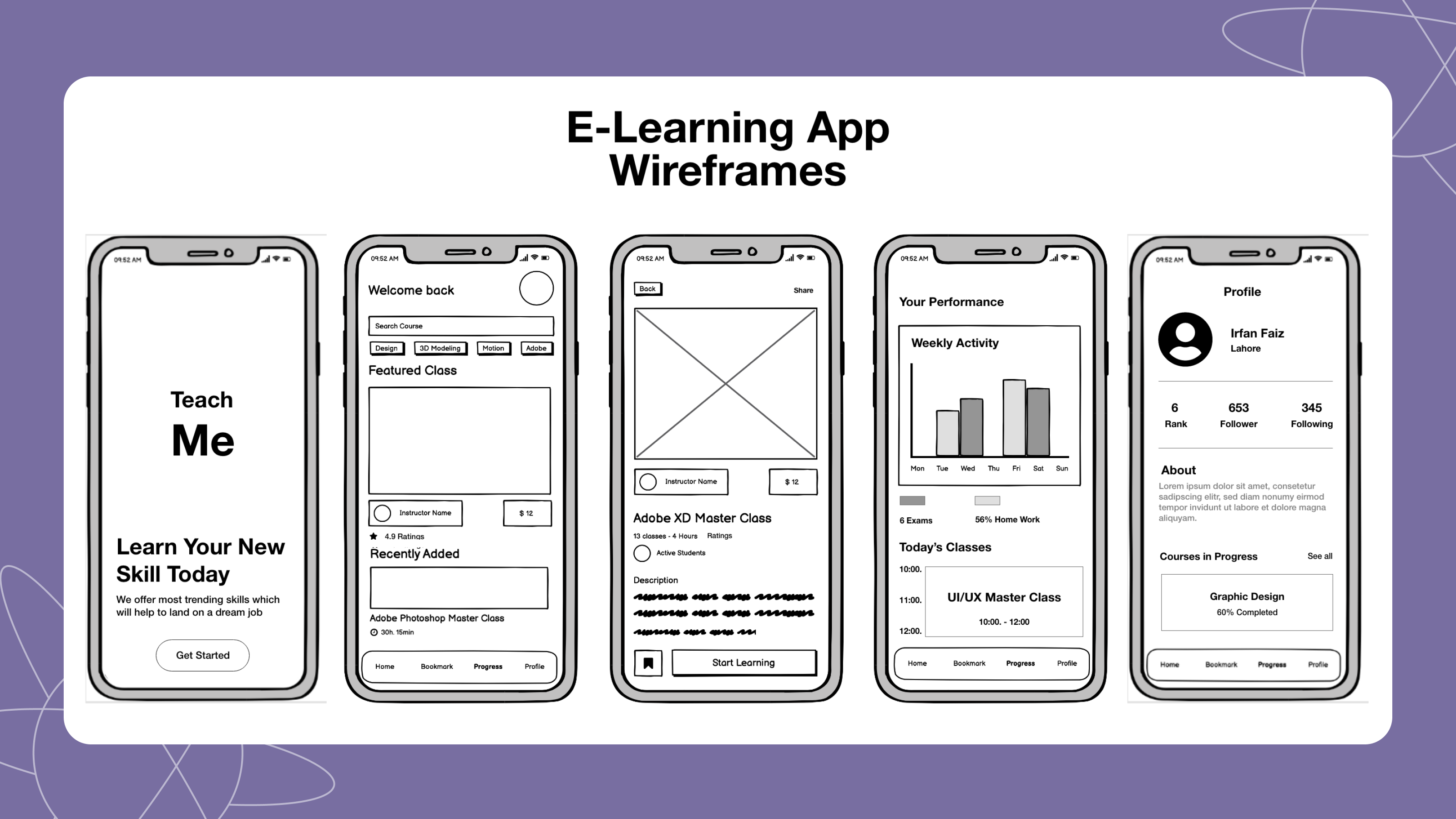 eLearning Mobile App - UI Design by Muhammad Ajmal on Dribbble