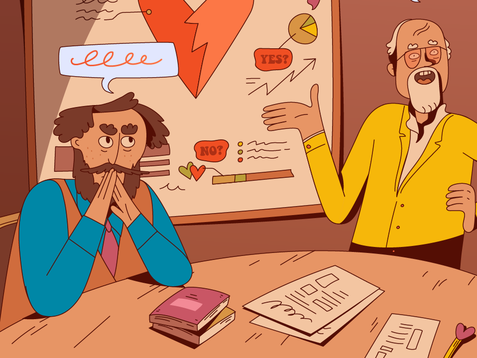 Scientists speaking about love by Alexandra on Dribbble