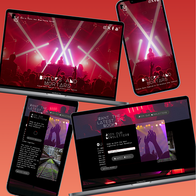 Nightclub Newsletter Modal design project ui ux webpage