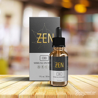 Zen CBD Oil Packaging Design graphic design package design