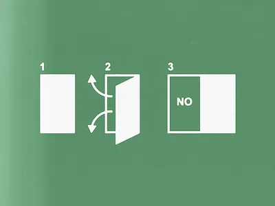 wrong door 2d abstract arrows branding design diagram flat icons illustration industrial layout logo print retro rules type ui vector