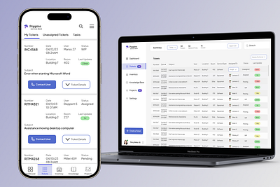 Responsive Datatables & Dashboard app app design case study dashboard datatables it service desk product design responsive dashboard responsive datatable responsive design saas ui design ux design