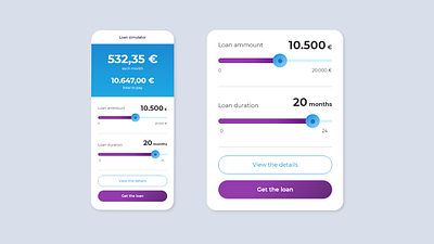 Loan calculator | Daily UI Challenge 004 ui