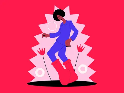 Big Red Boots boots character character design digital illustration fashion flat illustration illustration 2d illustrator vector