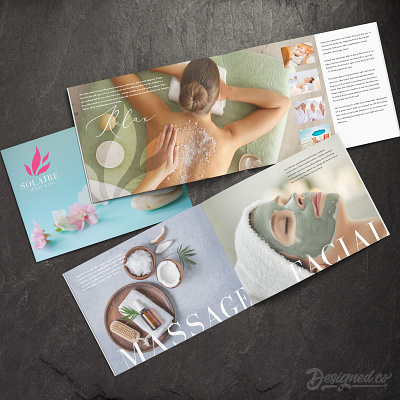 Solaire Resort & Spa Bifold Brochure Design brochure graphic design print design