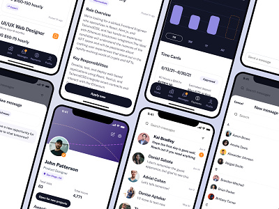 Job board app in your pocket account app career design earnings freelance interface job job search messager minimal mobile app money payment payment history project ui user ux work