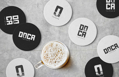 Doca Tapbar - Logo Design beer beverage brand identity brand system branding coaster craft beer craft beer logo design drink graphic design logo logo design logotype visual identity
