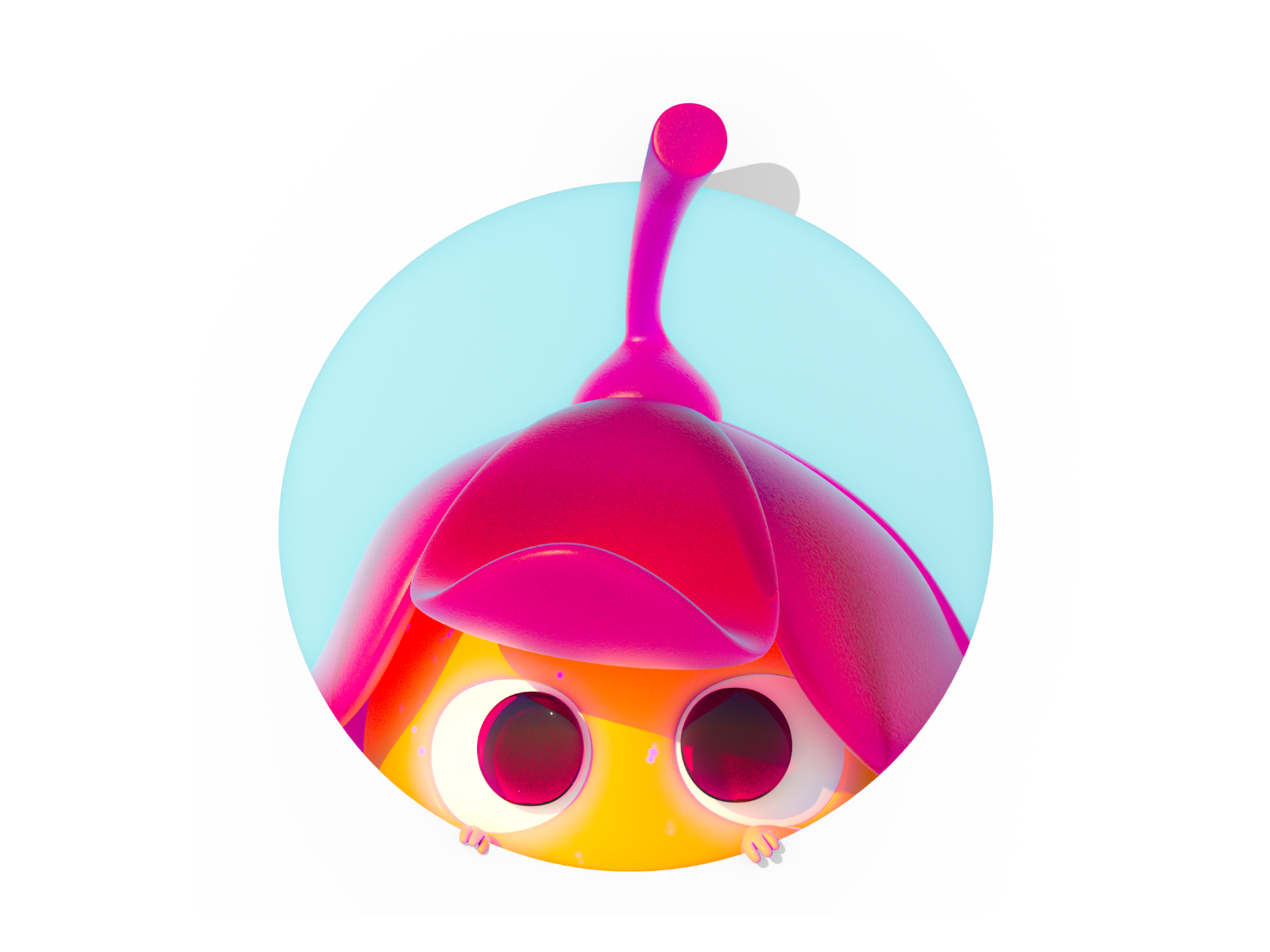 Mascot App Design 3d character avatar blender c4d ferr mascot modeling otoy pink pp profile picture purple seed seed design smooth swiss swiss design webdesign yellow yellow character