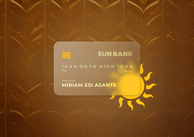 Afro Sunbank Credit Card branding graphic design ui