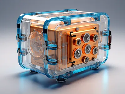 002 - Resin, Futuristic Safe Boxes, Cinema4D 3d cinema4d glass realistic render resin safe ui