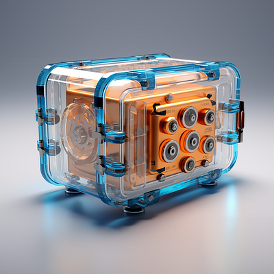 002 - Resin, Futuristic Safe Boxes, Cinema4D 3d cinema4d glass realistic render resin safe ui