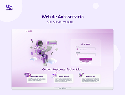 Web de autoservicio design self service ui ux web