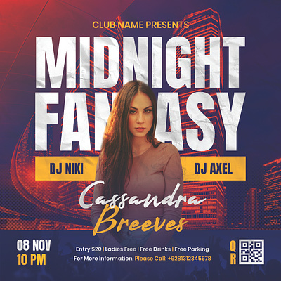 FREE Night Club Flyer TEMPLATE city club dj flyer flyer template free freebies girl night club party photoshop poster psd purple red stock template woman yellow