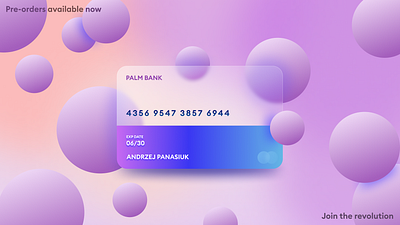 Palm Bank Card Concept app branding design graphic design illustration logo typography ui ux vector