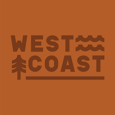 West Coast design graphic design pacific northwest tree wave west coast