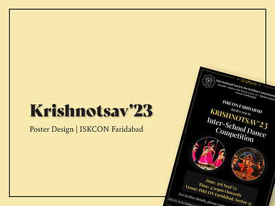 Krishnotsav'23 - A Poster Design design poster design