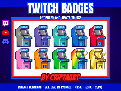 Stars Twitch Badges - Gaming Visuals