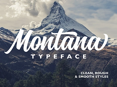 Montana Typeface branding brushscript font graphic design hand lettering logo rough script typeface typogaphy