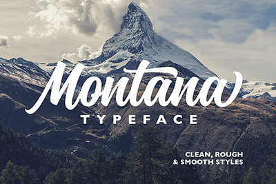 Montana Typeface branding brushscript font graphic design hand lettering logo rough script typeface typogaphy