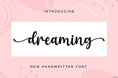 Scrip Font Dreaming crafting font cute font han handwritten monoline new font script