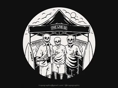 THE LAB GC apparel artwork branding clothing design graphic design illustration logo skull summer surfing tshirt design