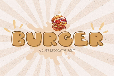 Burger Font : A Cute Decorative Font cute font decorative font display font font fonts hand writing font handwritten font kids font