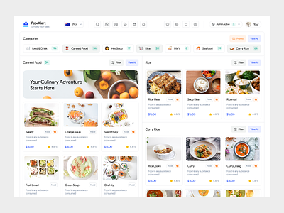 Cashier FoodCart - Ecommerce cash cash register cashier cook cooking dashboard dashboard design dashboard pos delivery food foodie payment point of sales pos product design restaurant supermarket ui ux