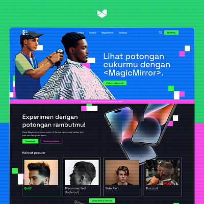 B.AR.BER - A barber with AR as preview ai ar artificial intelligence augmented reality barber barbershop men pixel ui vcr