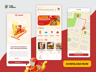 Food delivery app - Rounded Design Style app app design design mobile app mobile app design modern app modern app design rounded design style rounded style ui uidesign uiux