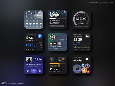 Day 13 / Widgets apple apple watch branding design ui user experience ux ux design widgets