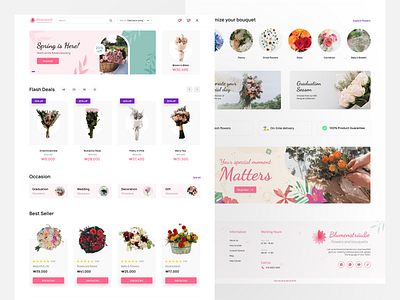 E-Commerce Landing Page: Flower Shop dailyui dailyui012 design ecommerce flower landing page local shop shop ui uidesign uiux web