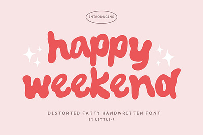 Happy Weekend Font font font design handwritten font