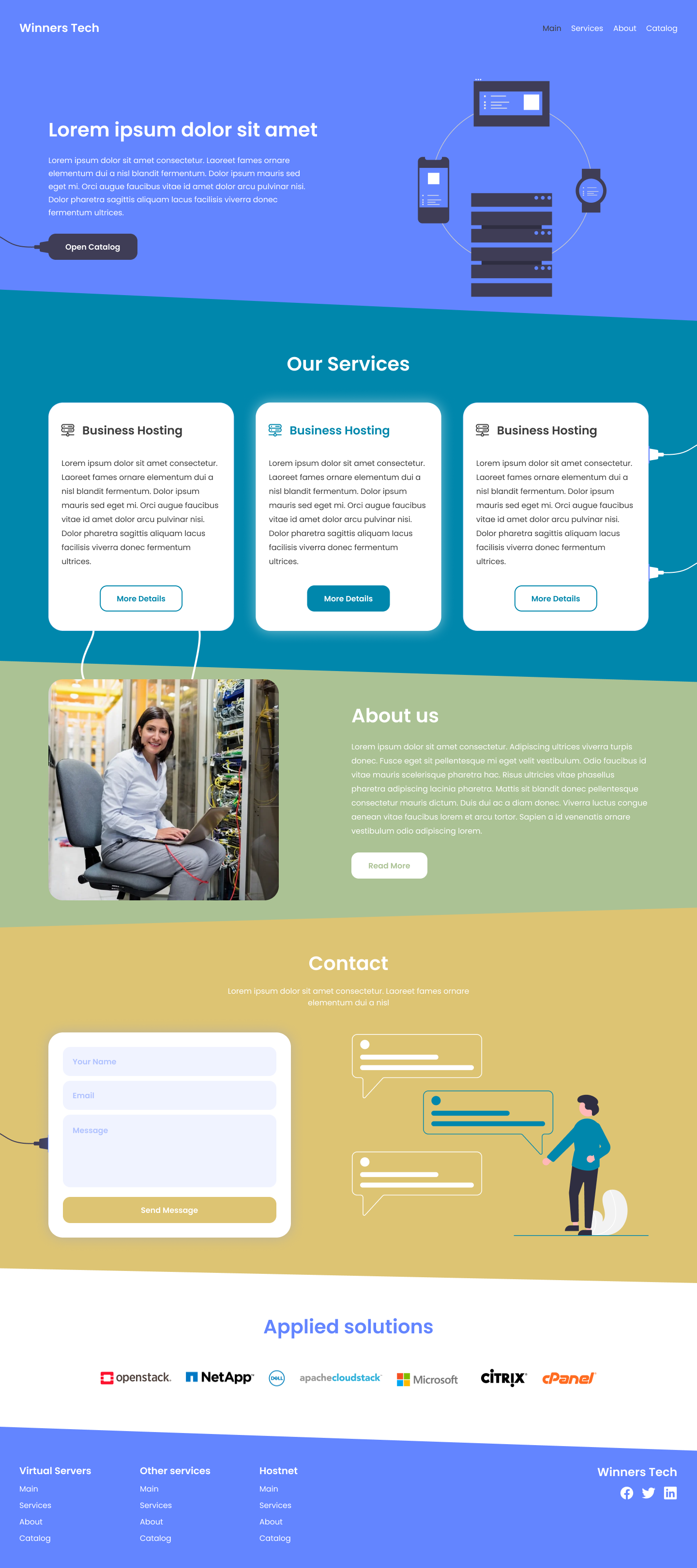 Winners Tech | Corporate website 3d animation branding cluster corporative website database design graphic design illustration landing page logo motion graphics server ssl certificate ui vector