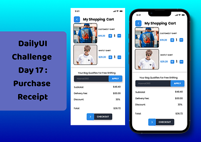 DailyUI Challenge Day 17: Purchase Receipt. app app design dailyui design ui