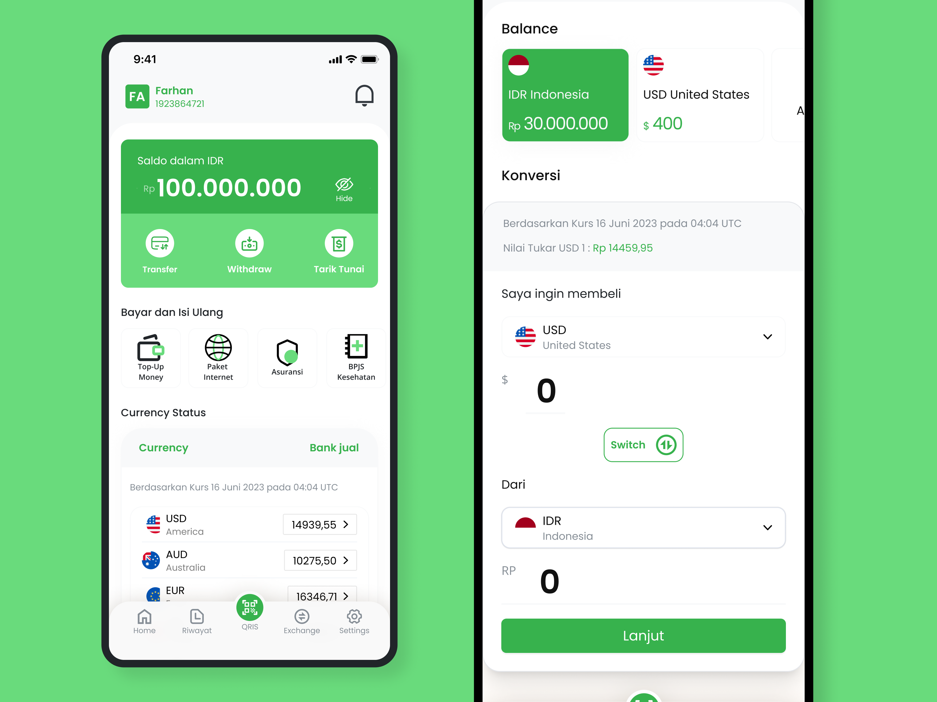 Convert Currency Rupiah design figm figma ui user interface