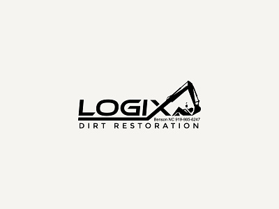 Logo l Logo design branding clean construction custom logo design dirt excavator excavator logo graphic design logo logo design popular print restoration simple vector xlogo