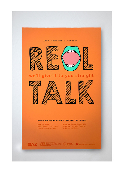 AIGA Portfolio Review Poster Design graphic design illustration