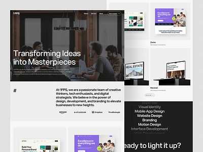 1 FPS - Digital Agency Website agency agency website clean creative design design agency designer digital agency exploration landing page landing page design saas landing page studio ui uiux ux web web design website website design