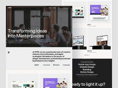 1 FPS - Digital Agency Website agency agency website clean company profile creative design design agency designer digital agency landing page landing page design saas landing page studio ui uiux ux web web design website website design