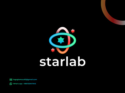 Starlab Logo, Space Logo ai brand brand identity brand logo branding business logo company logo creative design eocket lab logo logotipo logotype loop moon science sky space starlab